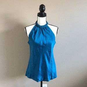 100% Silk Banana Republic Blue Blouse Size 10